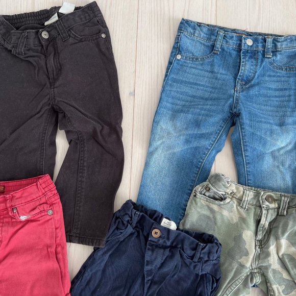 Set of 6 Boy's Toddler Pants Jeans Various 12-24 Months - Picture 2 of 3
